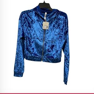 FABLETICS Crushed Velour Zip Up Hoodie